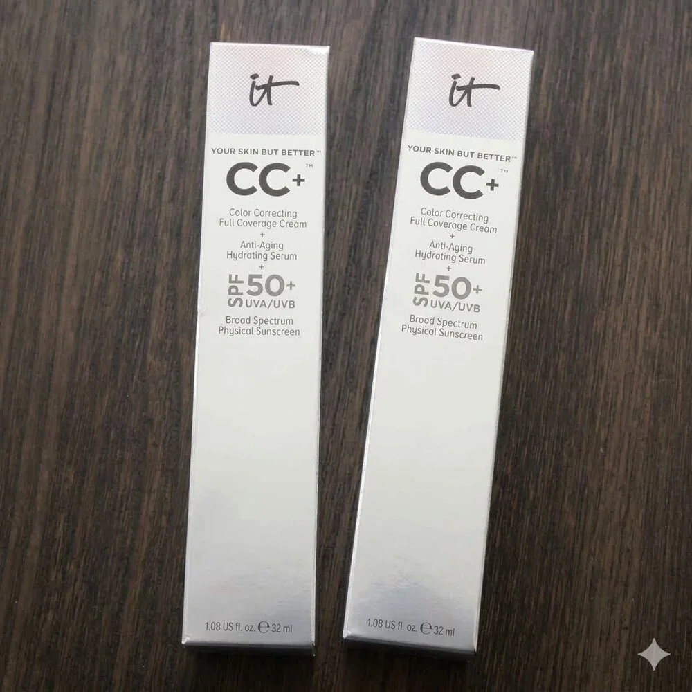 Set of 2 NEW it Cosmetics CC Cream Color Correcting Full Coverage Rich Honey
